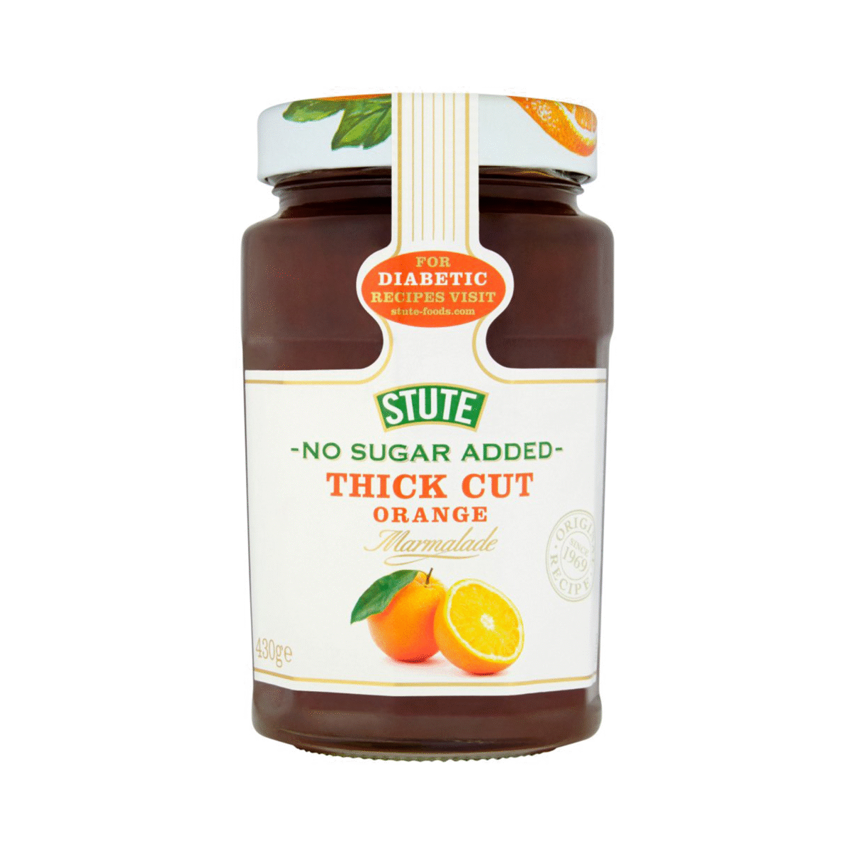 Stute Diabetic Jam Thick Cut Orange 430G