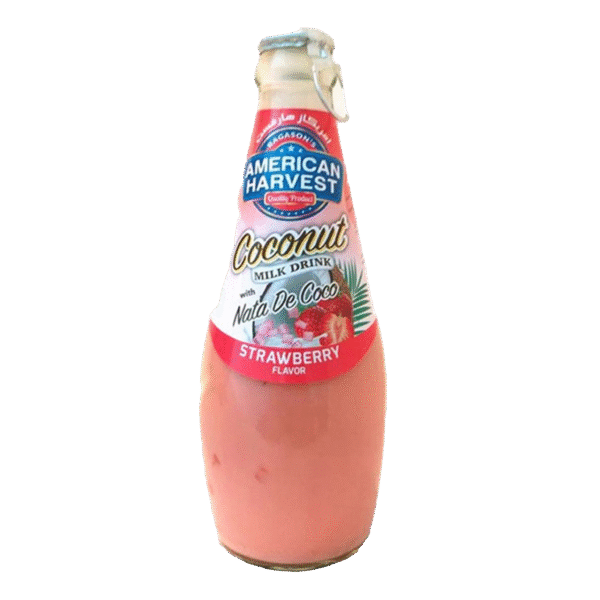 A/H Coconut Milk Drink Nata De Coco Strawberry Flavor 290Ml